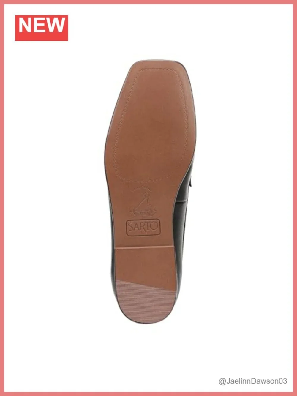 Women's Slip On Loafer Leather Square Toe Hand Stitch Low Heel